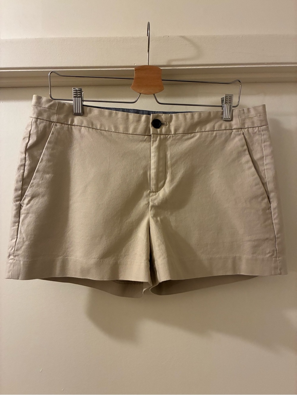 Banana Republic Cream Chino Bermuda Shorts